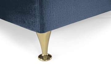 Royal Velvet Kontinentalseng 180x200 cm - Mørkeblå Fløyel/Lave Gullben - Møbler - Senger - Kontinentalsenger