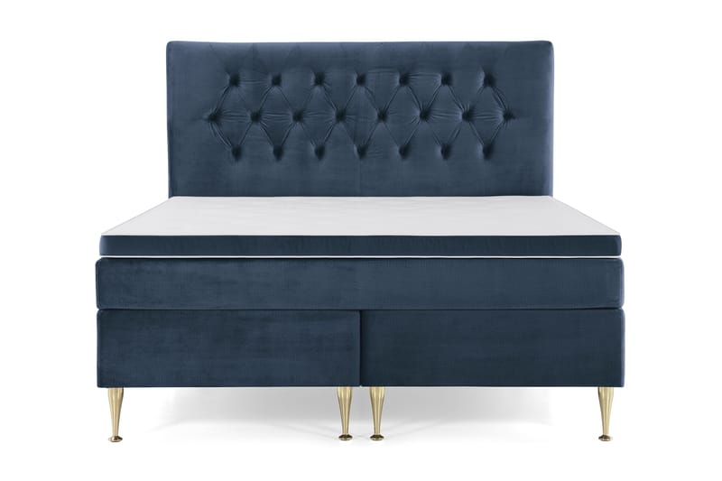 Royal Velvet Kontinentalseng 180x200 cm, Mørkegrå Fløyel/Høye Gullben