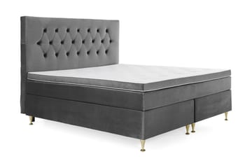 Royal Velvet Kontinentalseng 180x200 cm - Mørkegrå Fløyel/Lave Gullben - Møbler - Senger - Kontinentalsenger