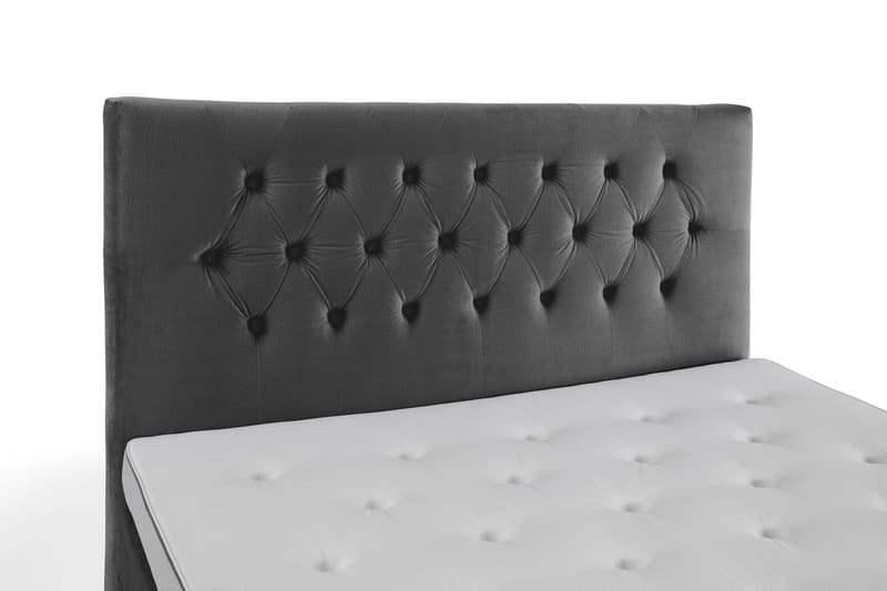 Royal Velvet Kontinentalseng 180x200 cm - Mørkegrå Fløyel/Lave Gullben - Møbler - Senger - Kontinentalsenger