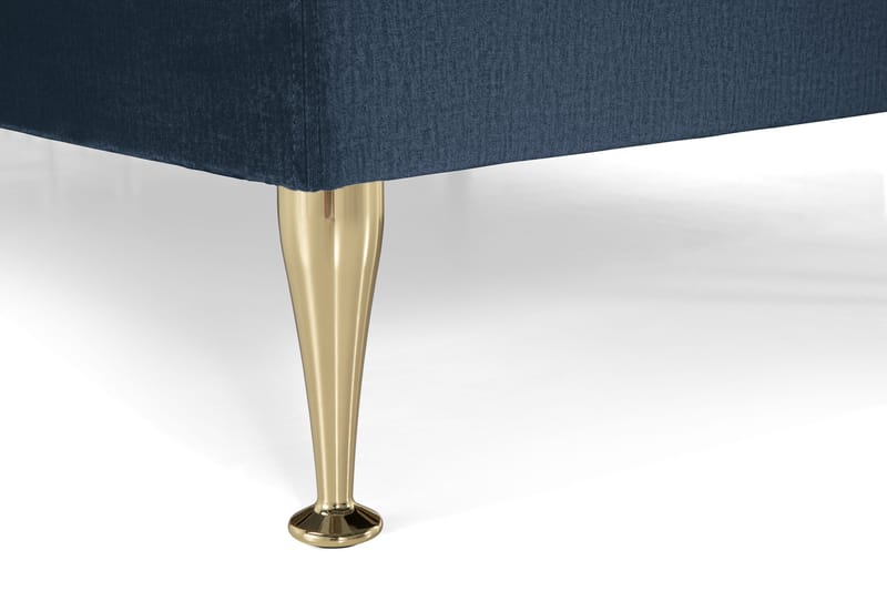Royal Velvet Kontinentalseng 210x210 cm - Mørkeblå Fløyel/Høye Gullben - Møbler - Senger - Kontinentalsenger