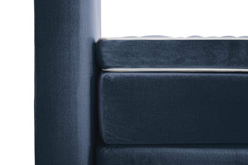 Royal Velvet Kontinentalseng 210x210 cm - Mørkeblå Fløyel/Høye Gullben - Møbler - Senger - Kontinentalsenger