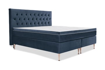 Royal Velvet Kontinentalseng 210x210 cm - Mørkeblå Fløyel/Høye Rosében - Møbler - Senger - Kontinentalsenger