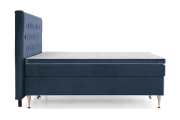 Royal Velvet Kontinentalseng 210x210 cm - Mørkeblå Fløyel/Høye Rosében - Møbler - Senger - Kontinentalsenger