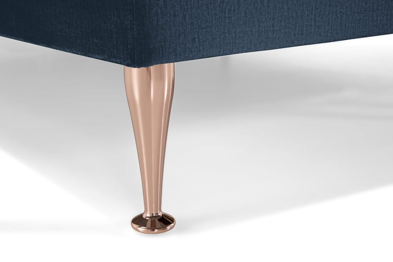 Royal Velvet Kontinentalseng 210x210 cm - Mørkeblå Fløyel/Høye Rosében - Møbler - Senger - Kontinentalsenger