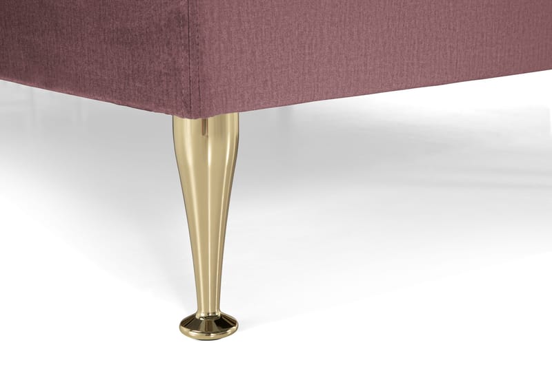 Royal Velvet Kontinentalseng 210x210 cm - Rosa Fløyel/Høye Gullben - Møbler - Senger - Kontinentalsenger