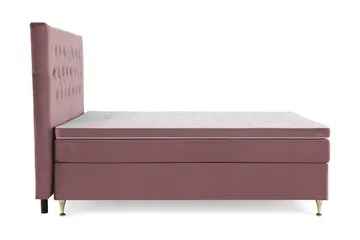 Royal Velvet Kontinentalseng 210x210 cm - Rosa Fløyel/Lave Gullben - Møbler - Senger - Kontinentalsenger