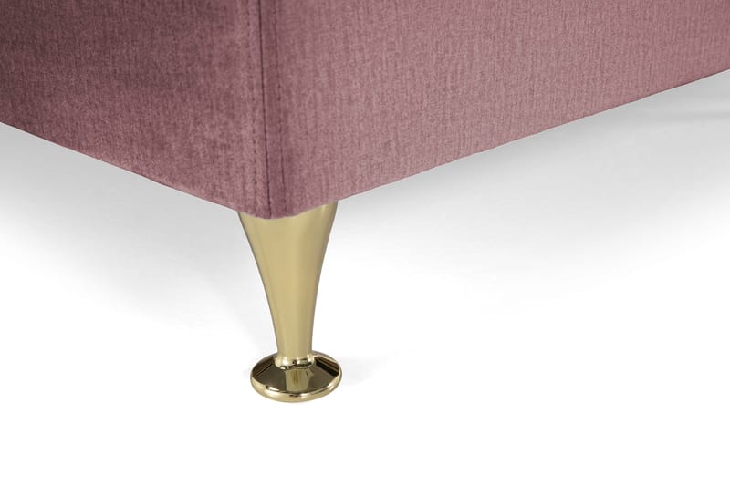 Royal Velvet Kontinentalseng 210x210 cm - Rosa Fløyel/Lave Gullben - Møbler - Senger - Kontinentalsenger