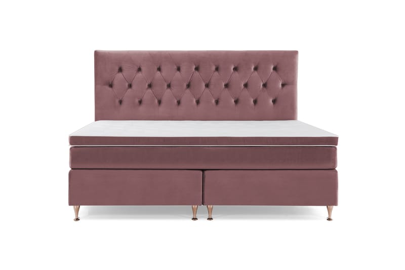 Royal Velvet Kontinentalseng 210x210 cm, Rosa Fløyel/Lave Rosében