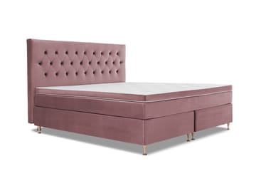 Royal Velvet Kontinentalseng 210x210 cm - Rosa Fløyel/Lave Rosében - Møbler - Senger - Kontinentalsenger