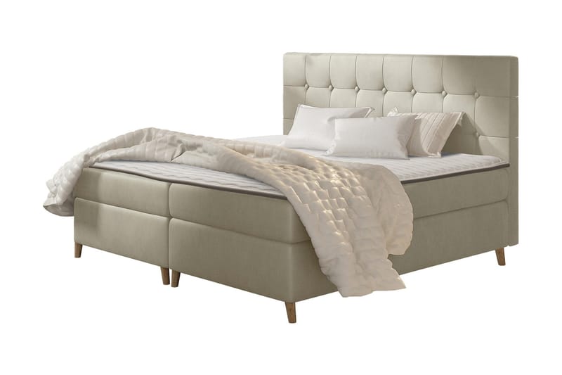 Sandham Kontinentalseng 200x200 cm - Beige - Møbler - Senger - Kontinentalsenger