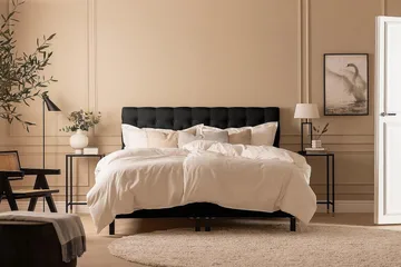 Scarlett Kontinentalseng 180x200 Lateksmadrass - Svart - Møbler - Senger - Kontinentalsenger