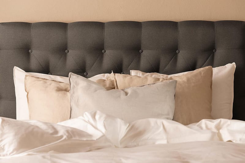 Scarlett Kontinentalseng 90x200 Lateksmadrass - Mørkegrå - Møbler - Senger - Kontinentalsenger