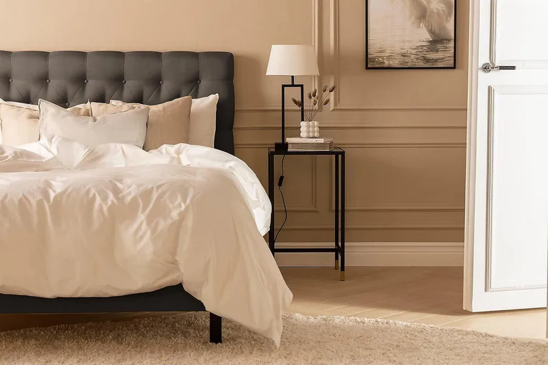 Scarlett Kontinentalseng 90x200 Lateksmadrass - Mørkegrå - Møbler - Senger - Kontinentalsenger