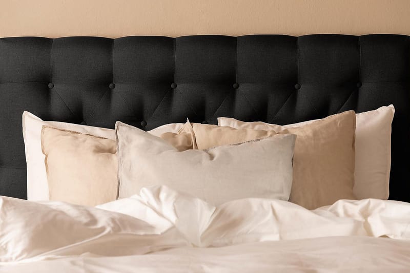 Scarlett Kontinentalseng 90x200 Memorymadrass - Svart - Møbler - Senger - Kontinentalsenger