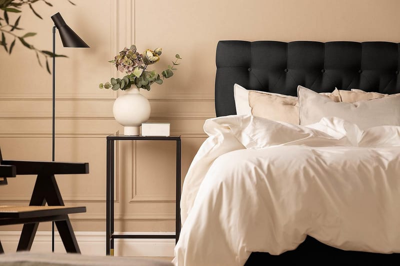 Scarlett Kontinentalseng 90x200 Memorymadrass - Svart - Møbler - Senger - Kontinentalsenger