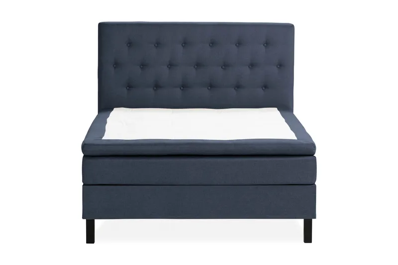 Scarlett Sengepakke 140x200 Skummadrass, Knappet gavl Blå
