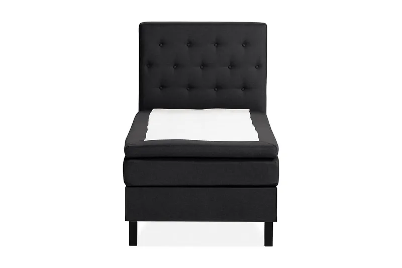 Scarlett Sengepakke 90x200 Memorymadrass - Knappet gavl Svart - Møbler - Senger - Kontinentalsenger