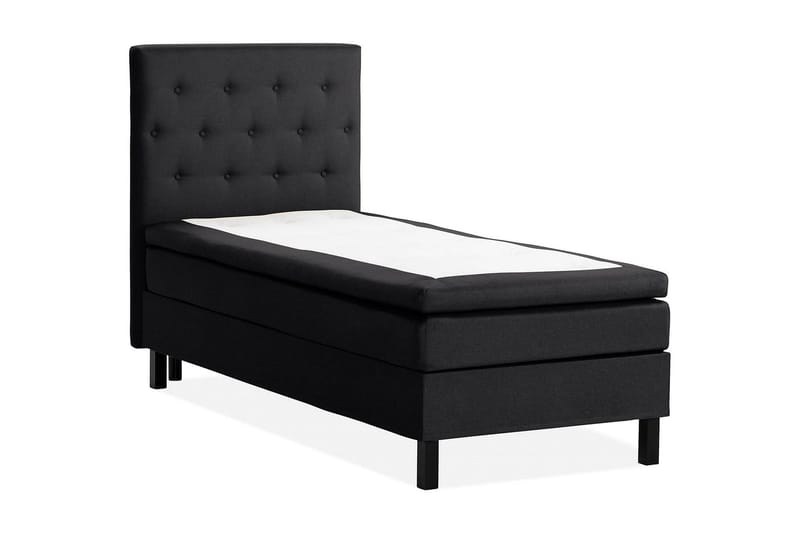 Scarlett Sengepakke 90x200 Memorymadrass - Knappet gavl Svart - Møbler - Senger - Kontinentalsenger