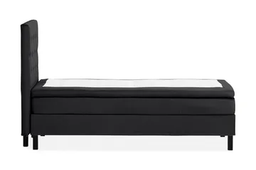 Scarlett Sengepakke 90x200 Memorymadrass - Knappet gavl Svart - Møbler - Senger - Kontinentalsenger