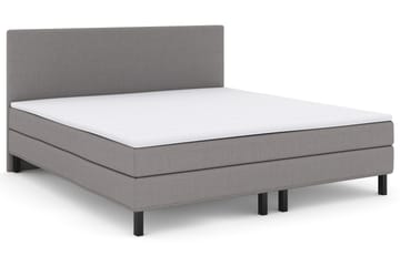 Select No 1 Komplett Sengepakke 210x210 - Lysegrå/Svarta Ben - Møbler - Senger - Kontinentalsenger