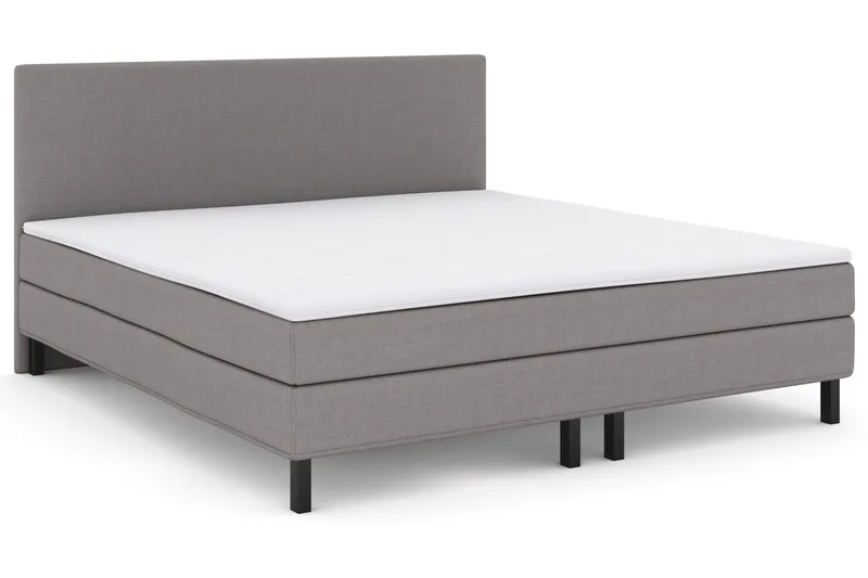 Select No 1 Komplett Sengepakke 210x210 - Lysegrå/Svarta Ben - Møbler - Senger - Kontinentalsenger