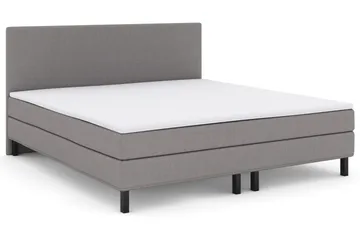 Select No 1 Komplett Sengepakke 210x210 - Lysegrå/Svarta Ben - Møbler - Senger - Kontinentalsenger