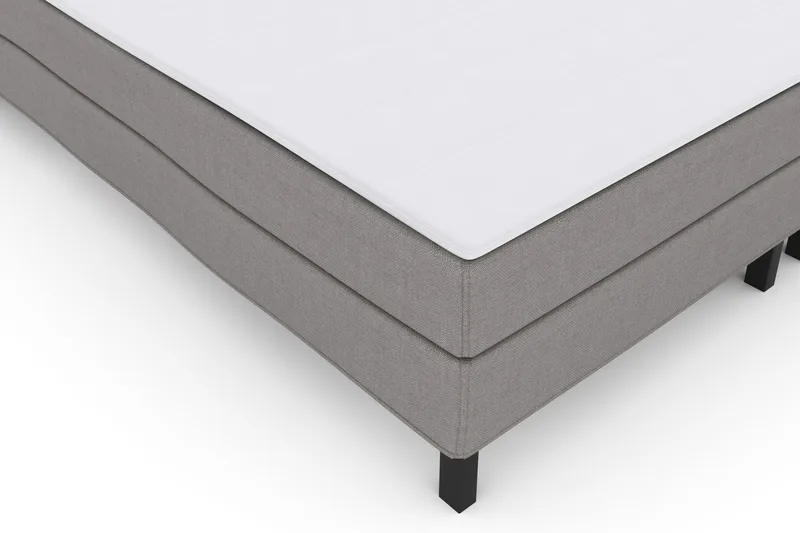 Select No 1 Komplett Sengepakke 210x210 - Lysegrå/Svarta Ben - Møbler - Senger - Kontinentalsenger