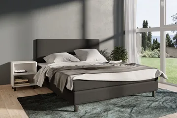 Select No 1 Komplett Sengepakke 210x210 - Mørkegrå/Svarta Ben - Møbler - Senger - Kontinentalsenger