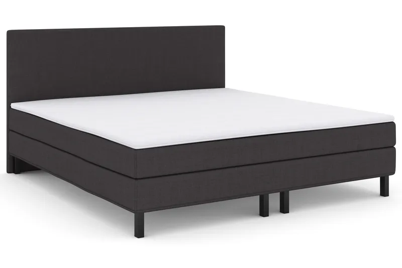 Select No 1 Komplett Sengepakke 210x210 - Mørkegrå/Svarta Ben - Møbler - Senger - Kontinentalsenger