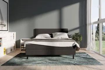 Select No 2 Komplett Sengepakke 140x200 - Mørkegrå/Svarta Ben - Møbler - Senger - Kontinentalsenger