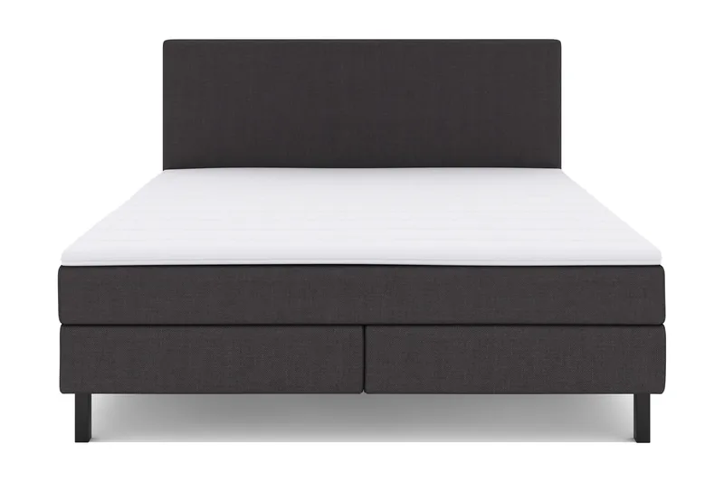 Select No 2 Komplett Sengepakke 180x200, Mørkegrå/Svarta Ben