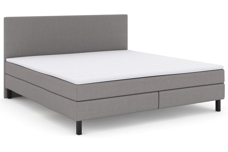 Select No 2 Komplett Sengepakke 210x210 - Lysegrå/Svarta Ben - Møbler - Senger - Kontinentalsenger