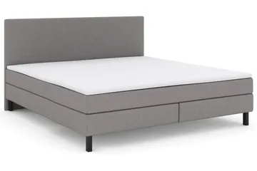 Select No 2 Komplett Sengepakke 210x210 - Lysegrå/Svarta Ben - Møbler - Senger - Kontinentalsenger