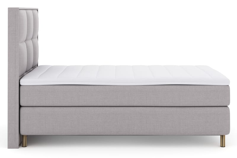 Select No 3 Komplett Sengepakke 120x200 Fast - Lysegrå/Kobberben - Møbler - Senger - Enkeltsenger