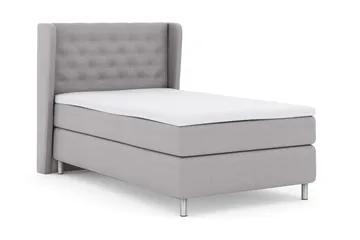 Select No 3 Komplett Sengepakke 120x200 Fast - Lysegrå/Metallben - Møbler - Senger - Enkeltsenger