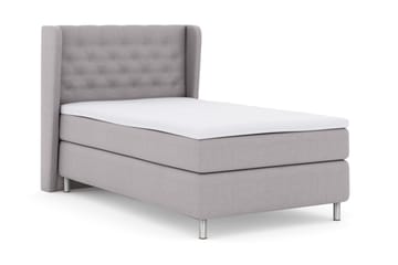 Select No 3 Komplett Sengepakke 120x200 Fast - Lysegrå/Metallben - Møbler - Senger - Enkeltsenger