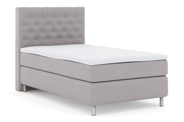 Select No 3 Komplett Sengepakke 120x200 Fast - Lysegrå/Metallben - Møbler - Senger - Enkeltsenger