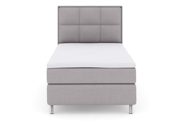 Rutete Sengegavl 120 cm - Lysegrå