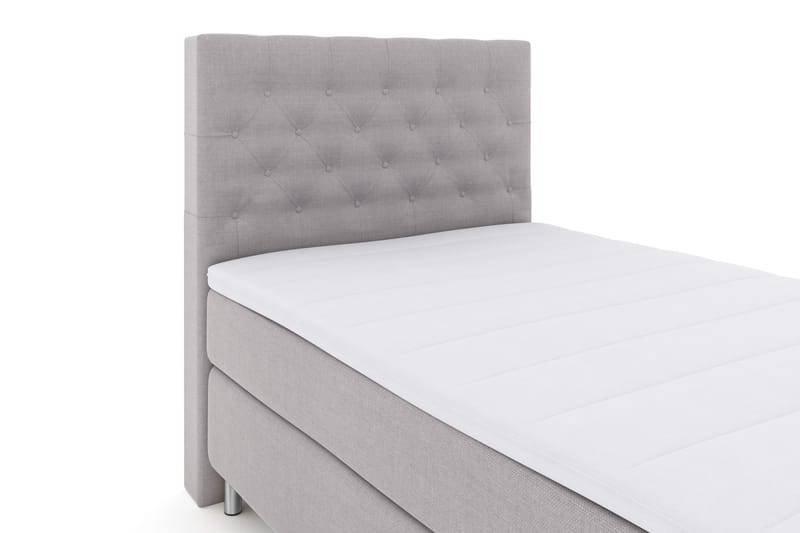 Select No 3 Komplett Sengepakke 120x200 Fast - Lysegrå/Metallben - Møbler - Senger - Enkeltsenger