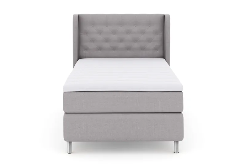 Select No 3 Komplett Sengepakke 120x200 Fast, Lysegrå/Metallben