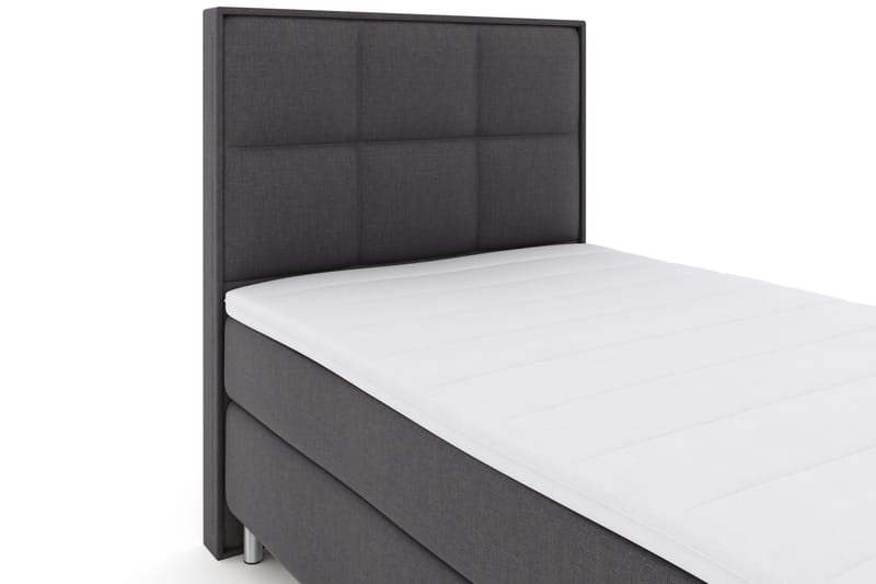 Select No 3 Komplett Sengepakke 120x200 Fast - Mørkegrå/Metallben - Møbler - Senger - Enkeltsenger
