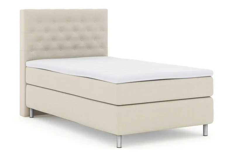 Select No 3 Komplett Sengepakke 120x200 Medium - Beige/Metallben - Møbler - Senger - Enkeltsenger