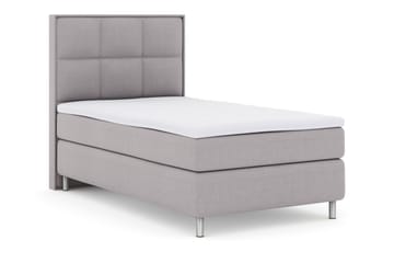 Select No 3 Komplett Sengepakke 120x200 Medium - Lysegrå/Metallben - Møbler - Senger - Enkeltsenger