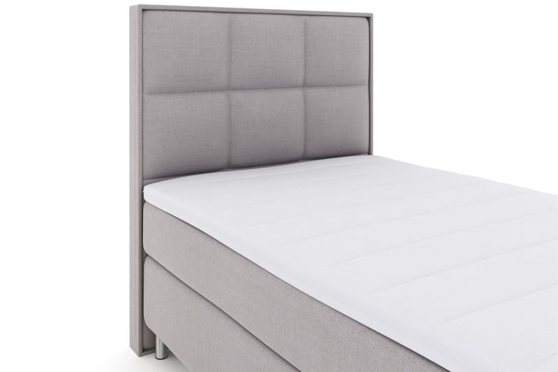 Select No 3 Komplett Sengepakke 120x200 Medium - Lysegrå/Metallben - Møbler - Senger - Enkeltsenger