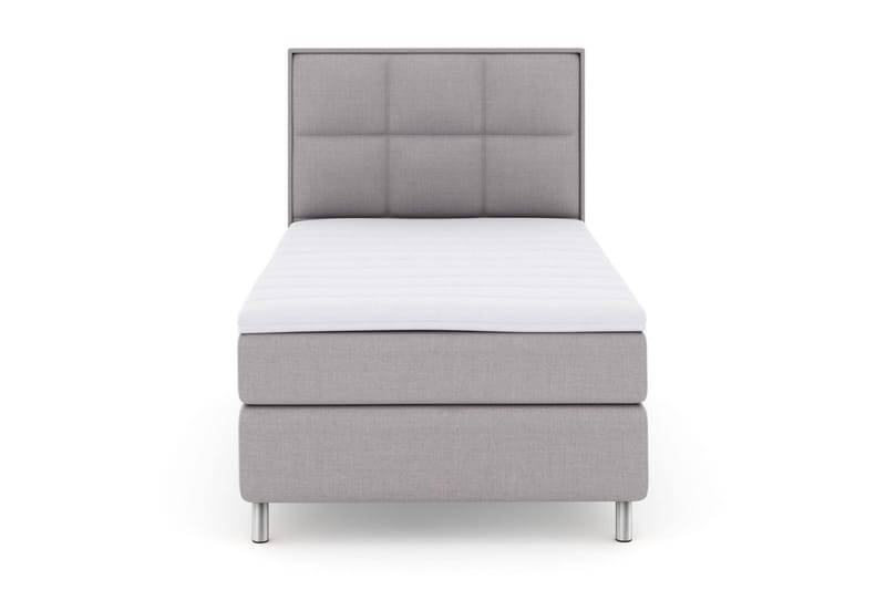 Select No 3 Komplett Sengepakke 120x200 Medium - Lysegrå/Metallben - Møbler - Senger - Enkeltsenger