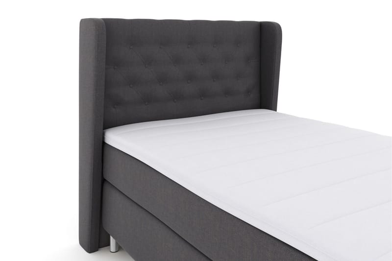 Select No 3 Komplett Sengepakke 120x200 Medium - Mørkegrå/Metallben - Møbler - Senger - Enkeltsenger