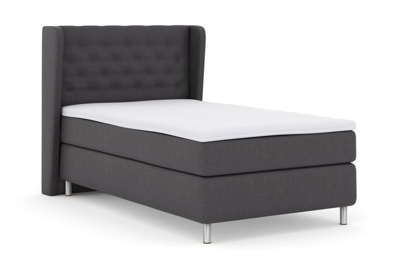 Select No 3 Komplett Sengepakke 120x200 Medium - Mørkegrå/Metallben - Møbler - Senger - Enkeltsenger