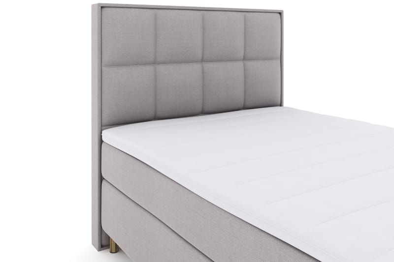 Select No 3 Komplett Sengepakke 140x200 Fast - Lysegrå/Kobberben - Møbler - Senger - Kontinentalsenger