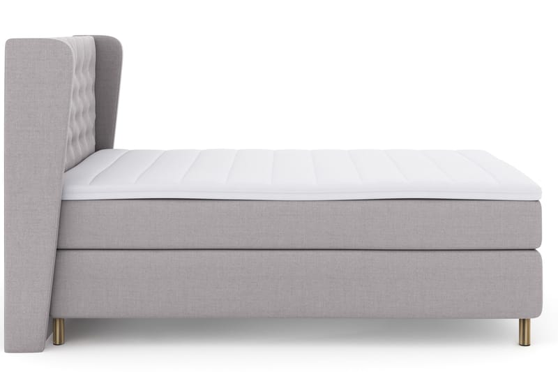 Select No 3 Komplett Sengepakke 140x200 Fast - Lysegrå/Kobberben - Møbler - Senger - Kontinentalsenger